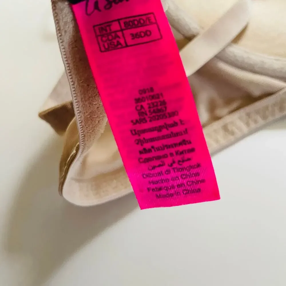 La Senza Cream Lace Padded Push Up Bra 36DD